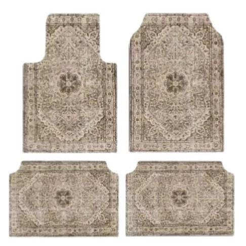 Vintage Persia Kilim Complete Car Foot Mat Machine Made Suede Anti-Skid PVC Bottom Wear Resistant Universal Car Interior Rug