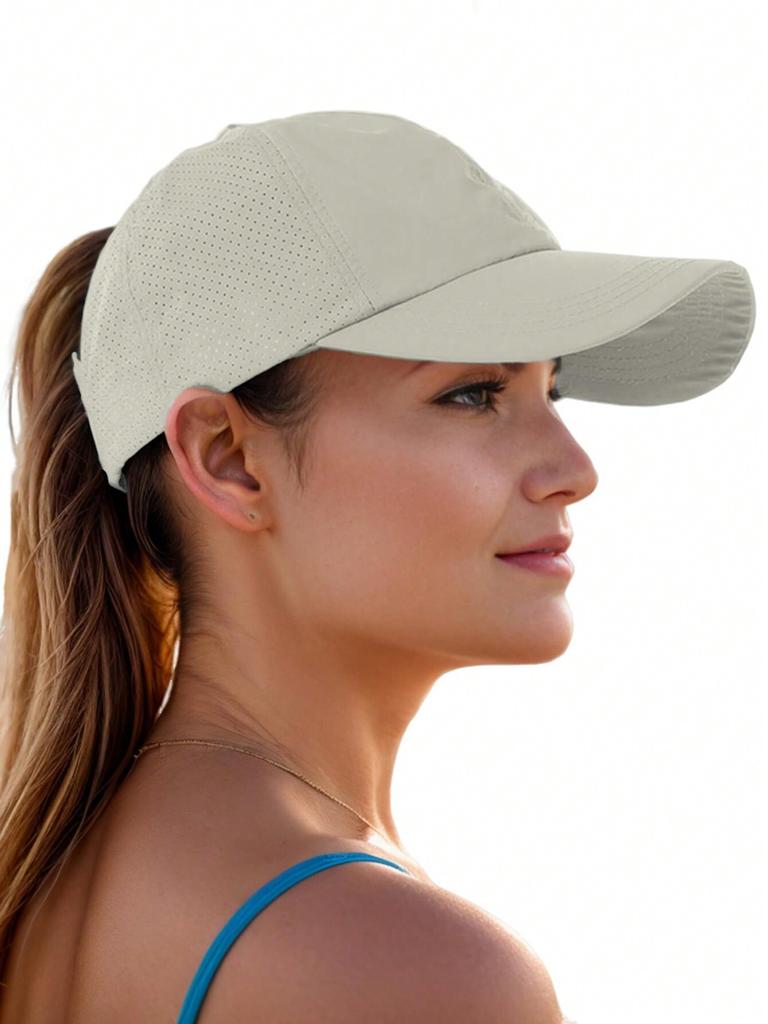 Women's Sports And Leisure Crossed Horsetail Hat Outdoor Mesh Quick Drying Sunshade Half Sky Top Hat Baseball Hat