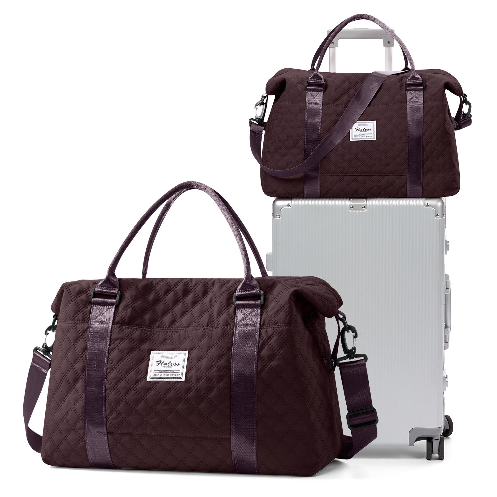 

Дорожная сумка Деловая сумка-тоут Большой вместимости Сумка для коротких поездок Спортивная сумка-даффл Сумка для фитнеса Сумка через плечо фиолетовый