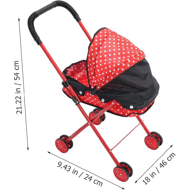 Vaguelly Doll Stroller Hand Cart Babies Dolls Stroller Wagon Furniture Dolly Trolly Dolly Mini Toys for Furniture Dollies Toys Push Cart Little Doll