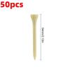 50PCS Bamboo Golf Tees, 4 Assorted Sizes Natural Wooden Golf Tees for Golf Practice & on-Course Use