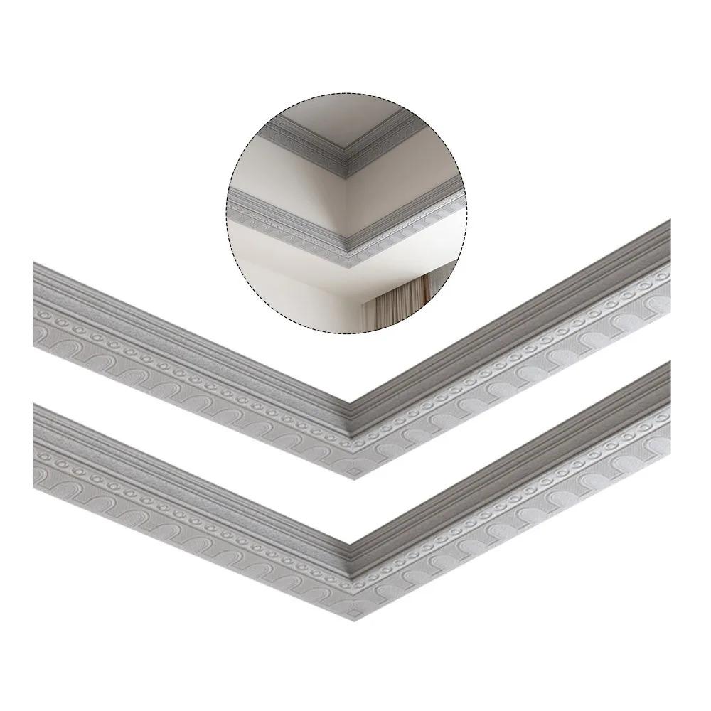 1PC 2.3m/90.55inch Wall Trim Line Self Adhesive Skirting Border Waterproof Baseboard Wallpaper Sticker For Living Room Home Deco