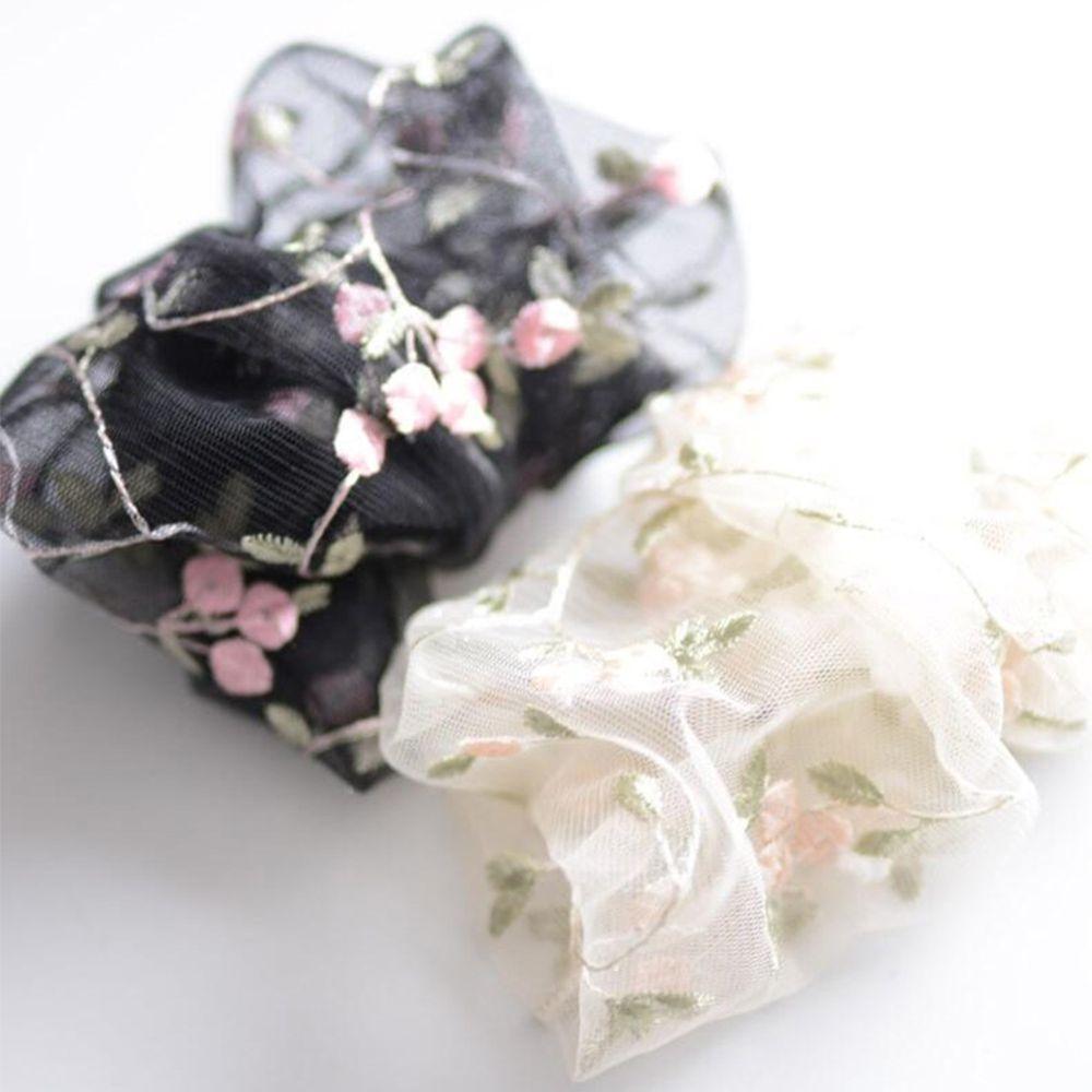 Fashion Summer Thin Floral Breathable Mesh Socks Transparent Long Socks Flowers Socks