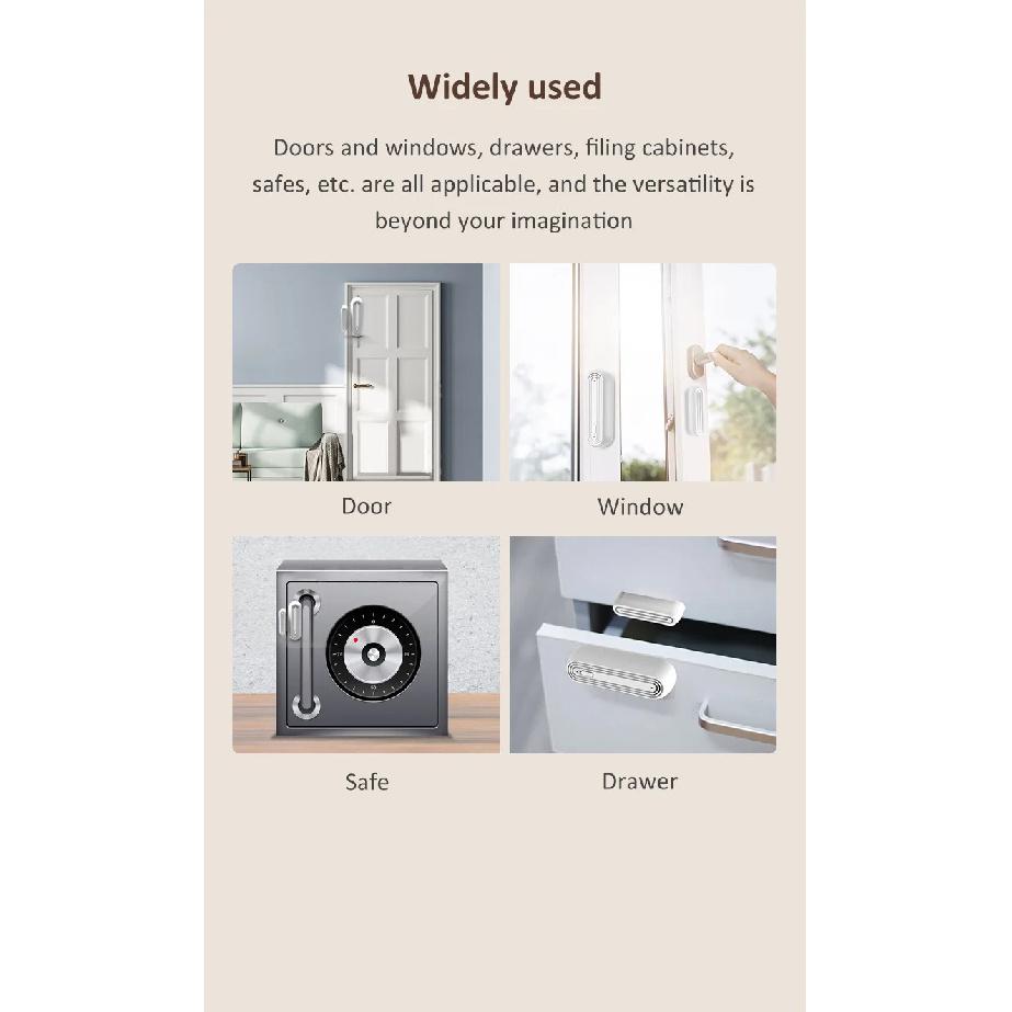 Tuya Smart WiFi Door Window Alarm Sensor Smart Home Open Closed Detectors Wifi Home Alarm Compatible With Alexa Google Home