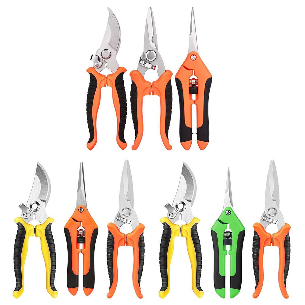3PCS Garden Pruning Shears Set Stainless Steel Scissors Clippers Pruning Snips Shears Hand Tools for Flowers Leaves Potted Tools