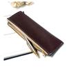 Pencil Genuine Pencil for Women and Pen Writing Pencil Pen Gentlemen and Deep Orange Case, Leather, Case, Slim, Men, Leather, Holder, Compact,