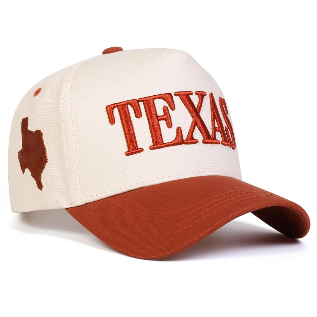Unisex TEXAS Letter Embroidery Baseball Caps Spring Autumn Outdoor Adjustable Casual Hats Sunscreen Hat Sports Cap