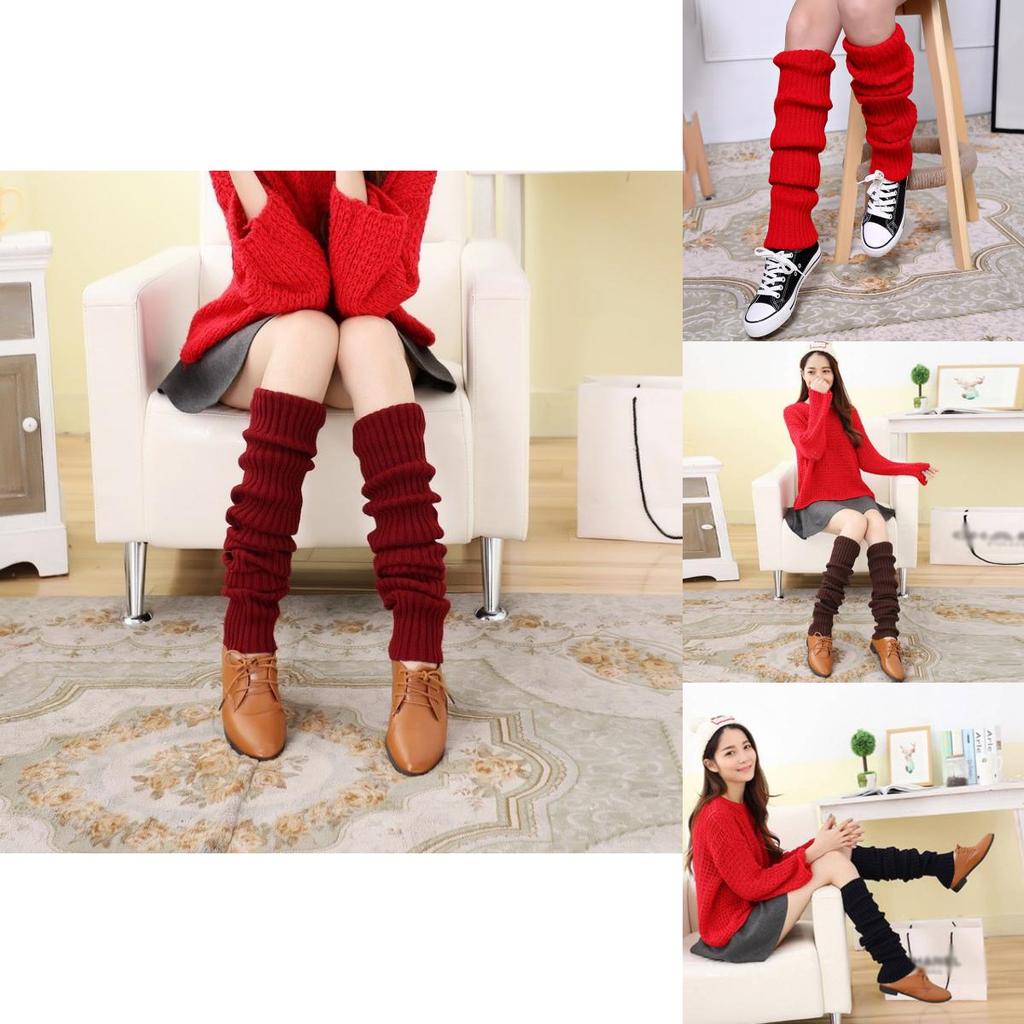 Luxurious Thick Long Snow Knit Leg Warmers Over Knee Women Breathable Acrylic Winter Socks