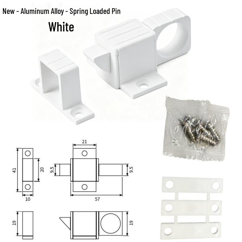 Automatic Surface-Mounted Aluminum Alloy Spring Latch for Wooden Doors, Windows, and Cabinets