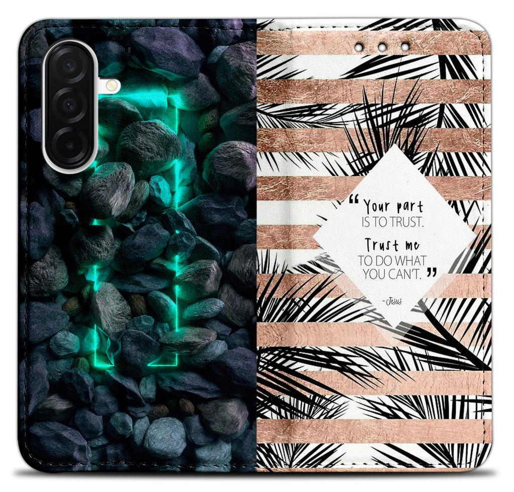 Etui Typu Portfel Do Samsung Galaxy A36 / A56 - Pokrowiec Bluemoon Nadruk + Szkło 9H