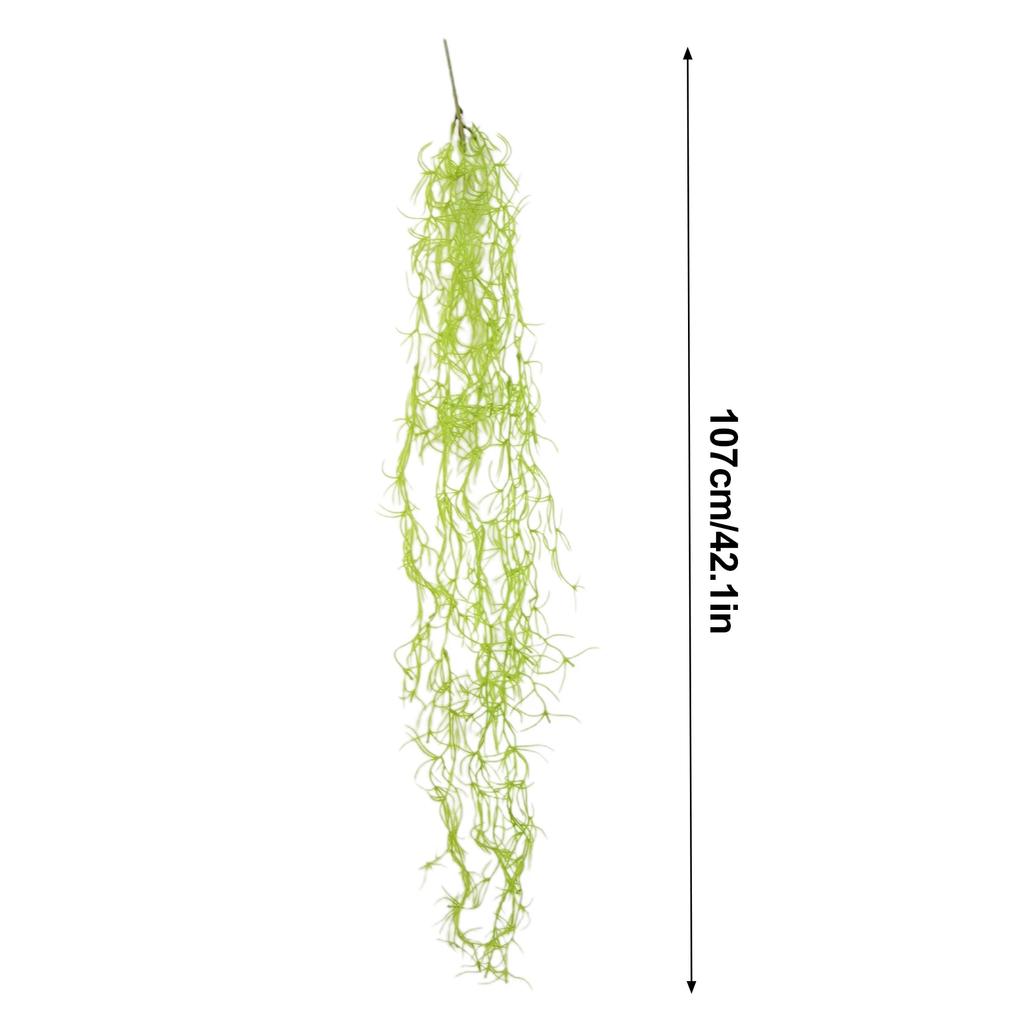 Realistic Spanish Moss Home Living Room Office Decor 107 Cm Plastic High-quality Lifelike Green Artificial Hanging Moss Garland