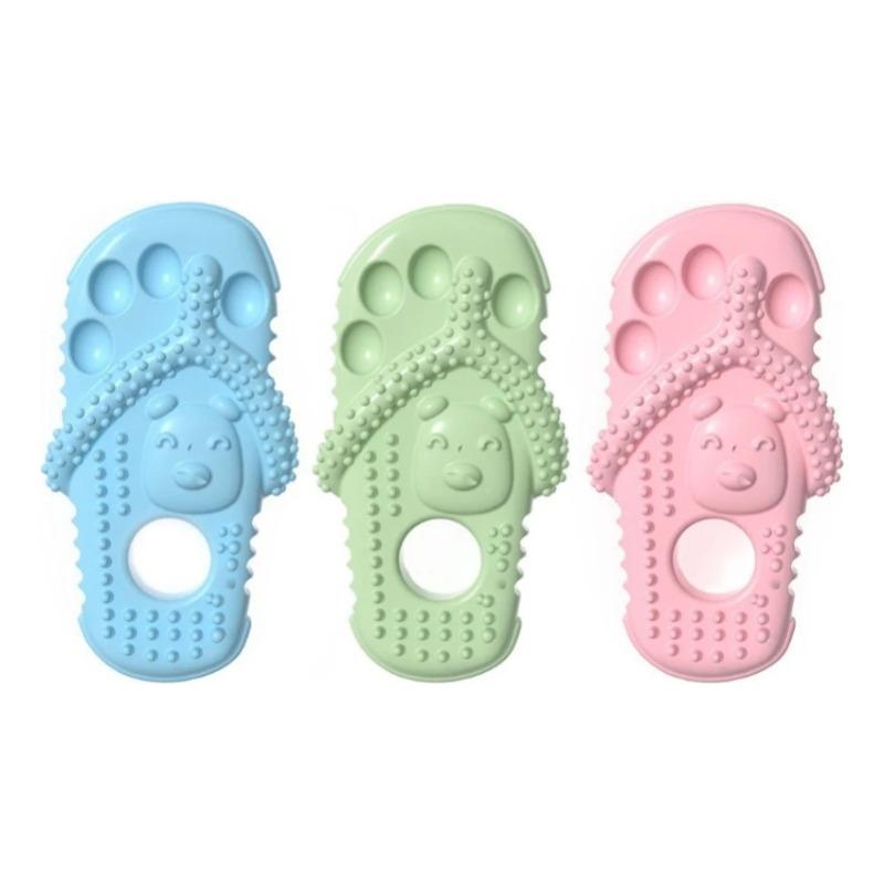TPR Dental Chew Slipper Dog Toy Bite Resistant Molar Teeth Cleaning Pet Plaything Interactive Relaxation Toy for Dogs Cats