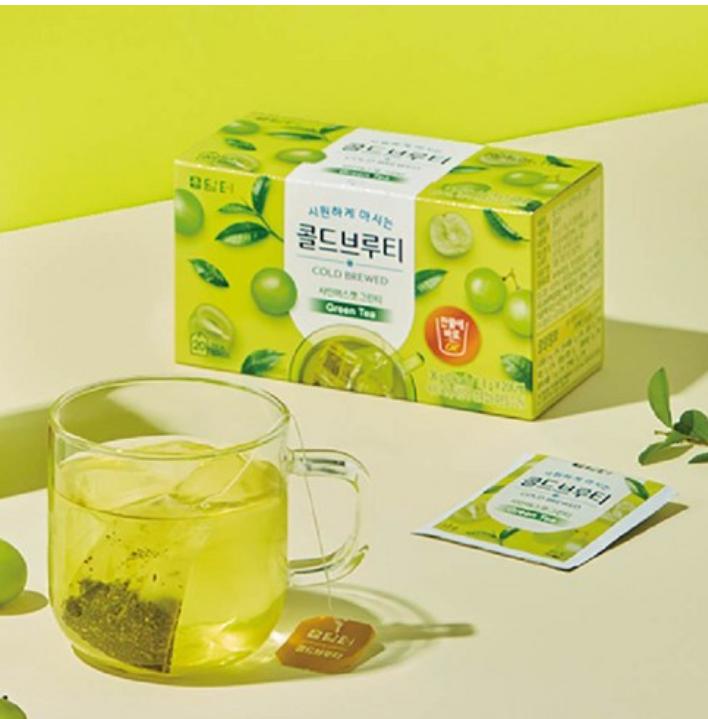 DamTuh Cold Brew Tea Shine Muscat Green Tea (20 Sticks) — Refreshing Muscat Flavor with Green Tea Aroma