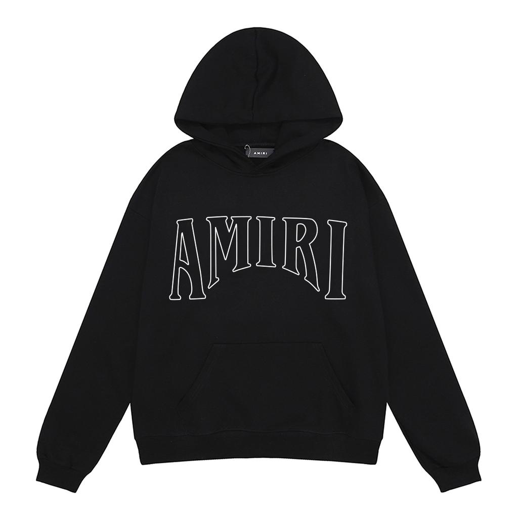 Amiri Sohn der Sonne Druck Frühling und Herbst Locker Übergröße Dünn Hochwertige Baumwolle Kapuzen-Paar-Hoodie