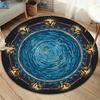Vortex Crossing Gate Round Area Rug,Carpet Rug for Living Room Bedroom Sofa Playroom Decor,Non-slip Floor Mat