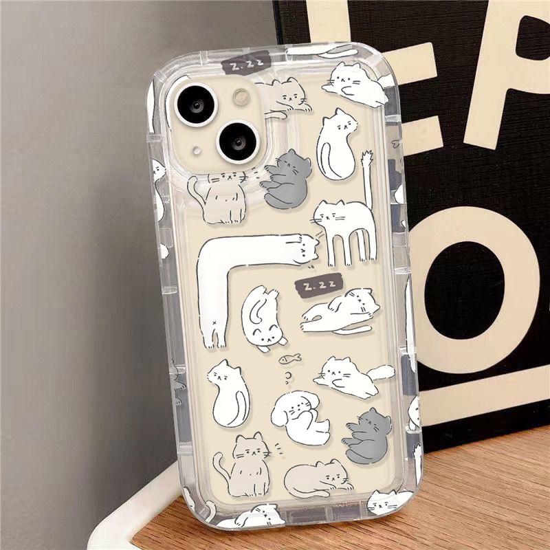 

Funny Cat Phone Case For iPhone 17 Air 16 e 15 14 13 12 11 Pro Max Plus Mini SE 2020 2022 Soft Back Cover iPhone 12 Pro Max