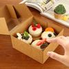 24 Stück/Packung, Cupcake-Box, die 4 Standard-Cupcakes aufnehmen kann, brauner Cupcake-Behälter mit Fenster und Einsatz, lebensmittelechtes Cupcake-Gestell