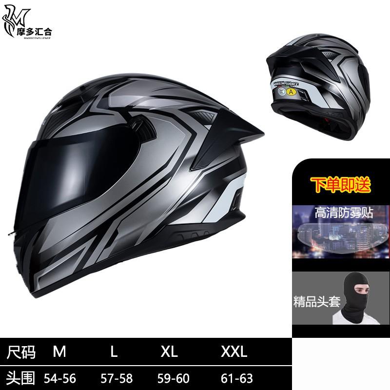Full Face Motorcycle Helmet With Dual Visor 3C Certified ABS Safety Men Women All Season Riding