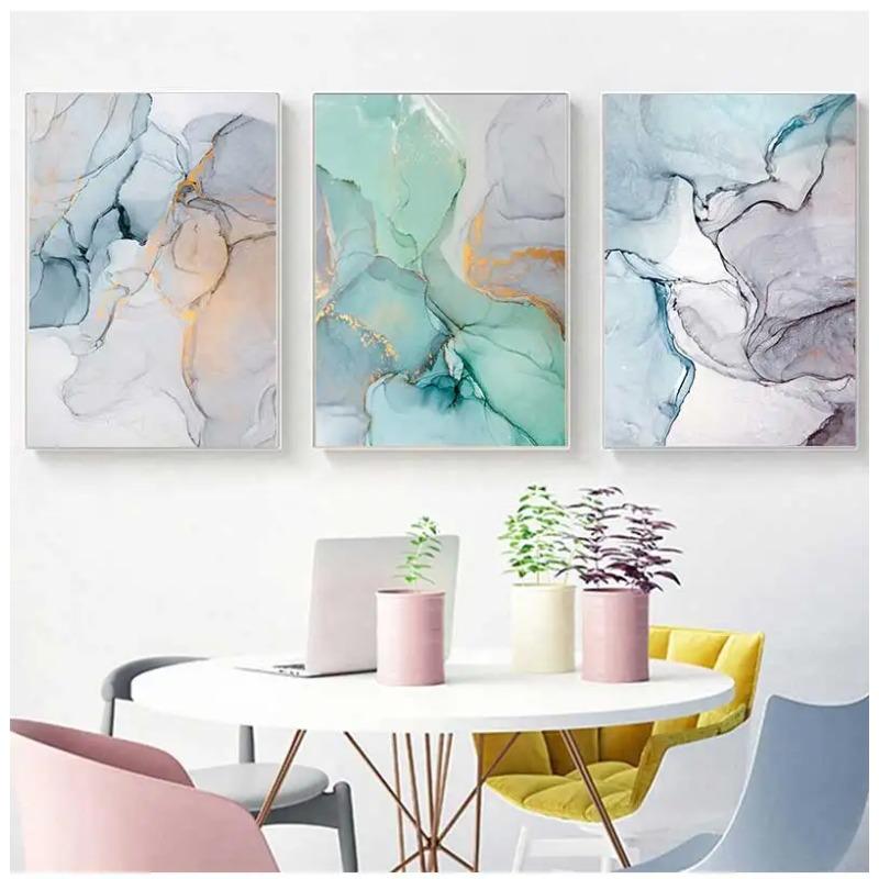 Wall Pictures Geometric Print Living Room Decor Poster Decorative Marble Abstract Canvas Painting Alcohol Ink Posters And Prints