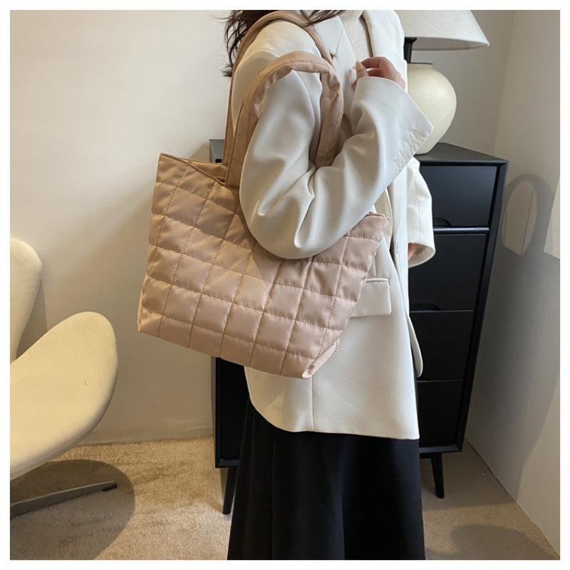 Große Tasche, lässige Einkaufstasche, Umhängetasche mit großem Fassungsvermögen, Tragetasche für Damen