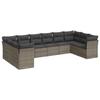 VidaXL Garden Lounge Set with Cushions 10 Pcs Grey Wicker 3250039