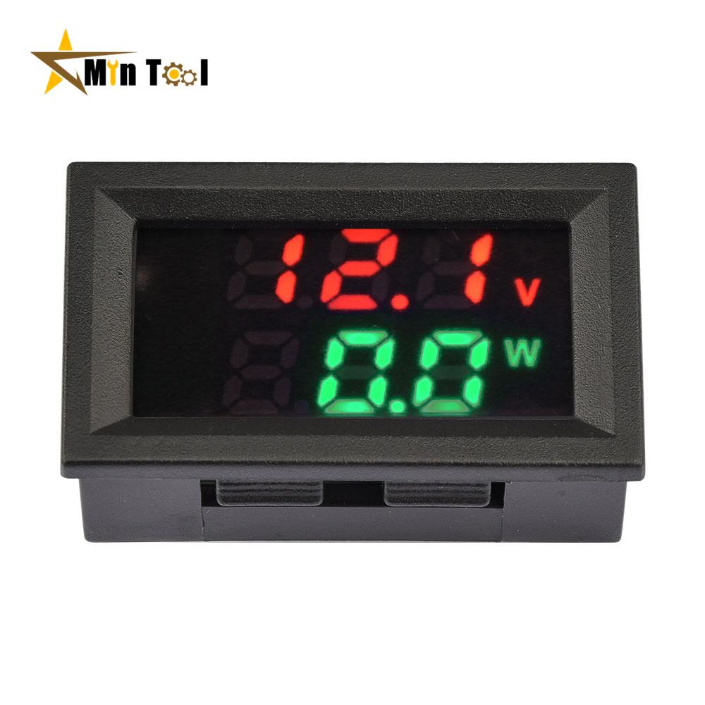 DC4-30V 10A/50A/100A Digital Voltmeter Ammeter LED Amp Dual Volt Meter Gauge LED Display Voltage Detector Current Meter Panel