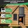 Solar Auto Chicken Coop Door Automatic Chicken Door Solar Powered & USB Charging Chicken Door 4 Modes with Timer & Light Senso