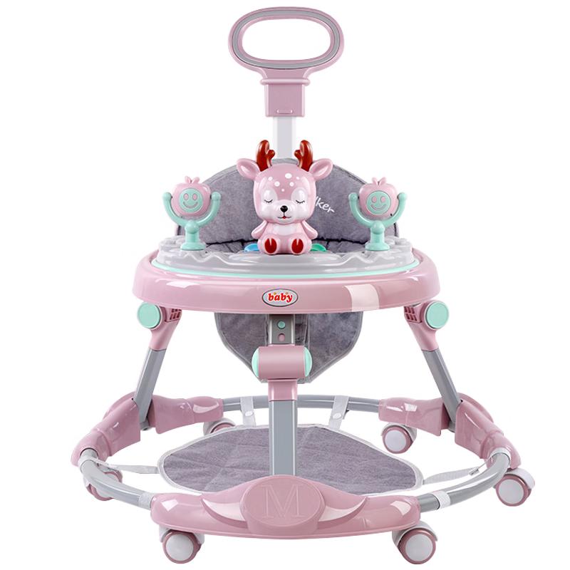 ANGI BABY Multi-functional Anti-Rollover Baby Walker with Music Push Handle