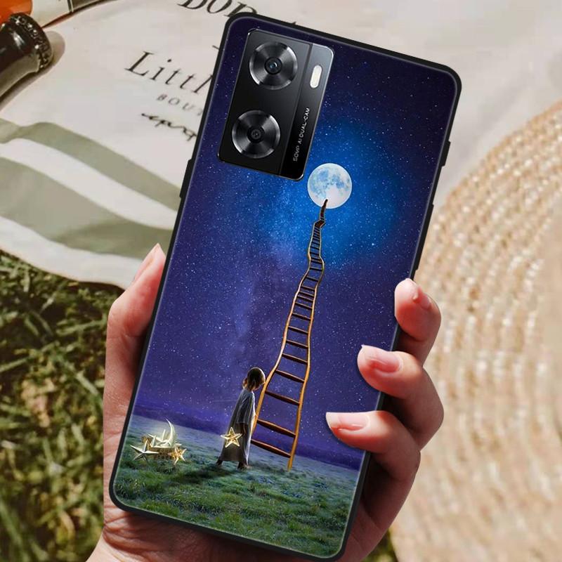 

Чехол для OPPO A57s Мягкий силикон Милый кот Модный ТПУ Чехол для телефона для OPPO A57e A57s 4G Чехол Черный бампер для OPPOA57s 2022 Capa OPPO A57s