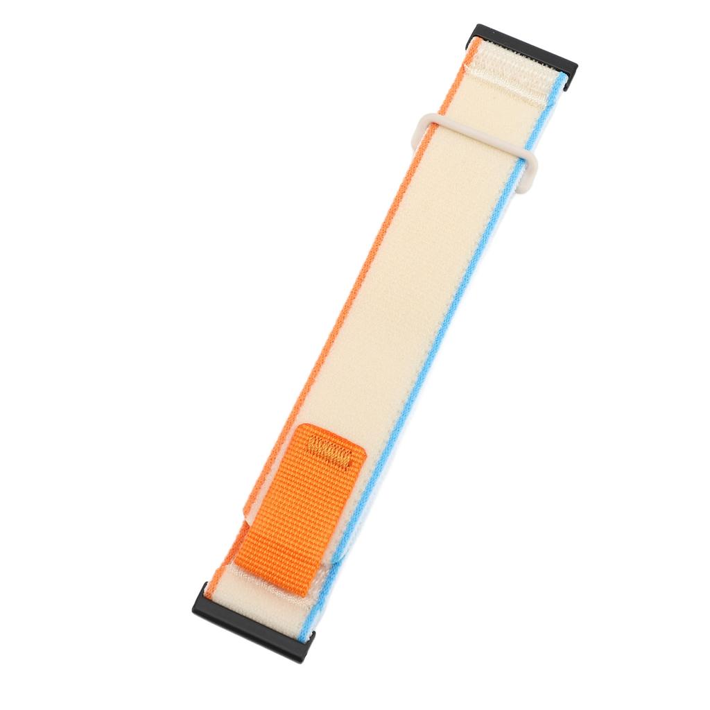 Sportliches Nylon-Uhrenarmband Klettverschluss 24mm Elastisch Atmungsaktiv Verstellbar Ersatz