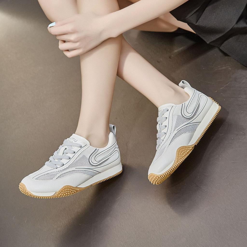 Retro flat-bottomed German training shoes women's 2025 new trendy spring and autumn breathable niche yellow casual versatile Forrest Gump sports shoes
