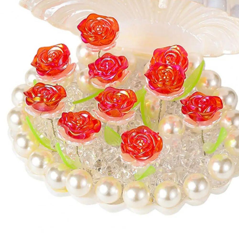Night Light Warm Light Shell Night Light Handmade DIY Flower Lamp Shell Shaped Tulip Design Decorative Light Atmosphere Light