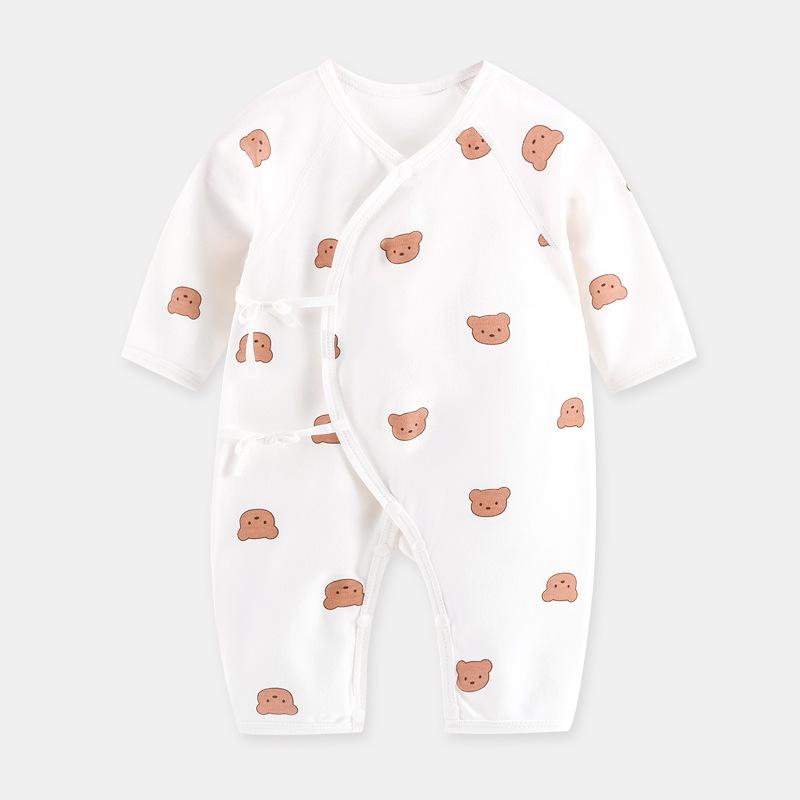 Newborn Boneless Butterfly Jumpsuit with Bear Design – Spring/Autumn Baby Clothes