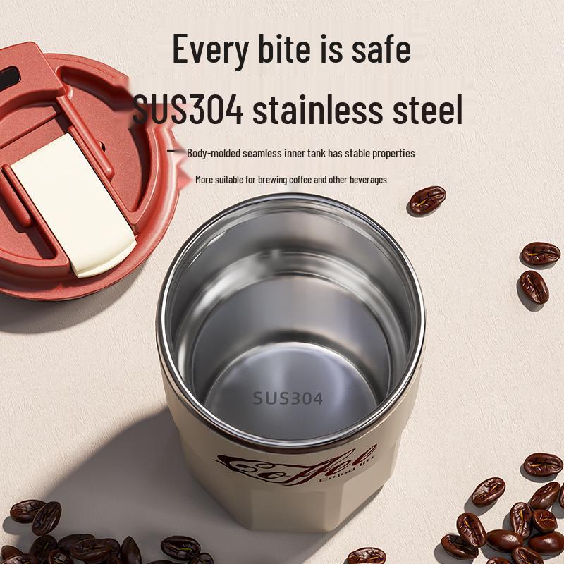 Trendy 304 Stainless Steel Portable Pull-Rope Travel Cup - Cola Coffee Gift Cup