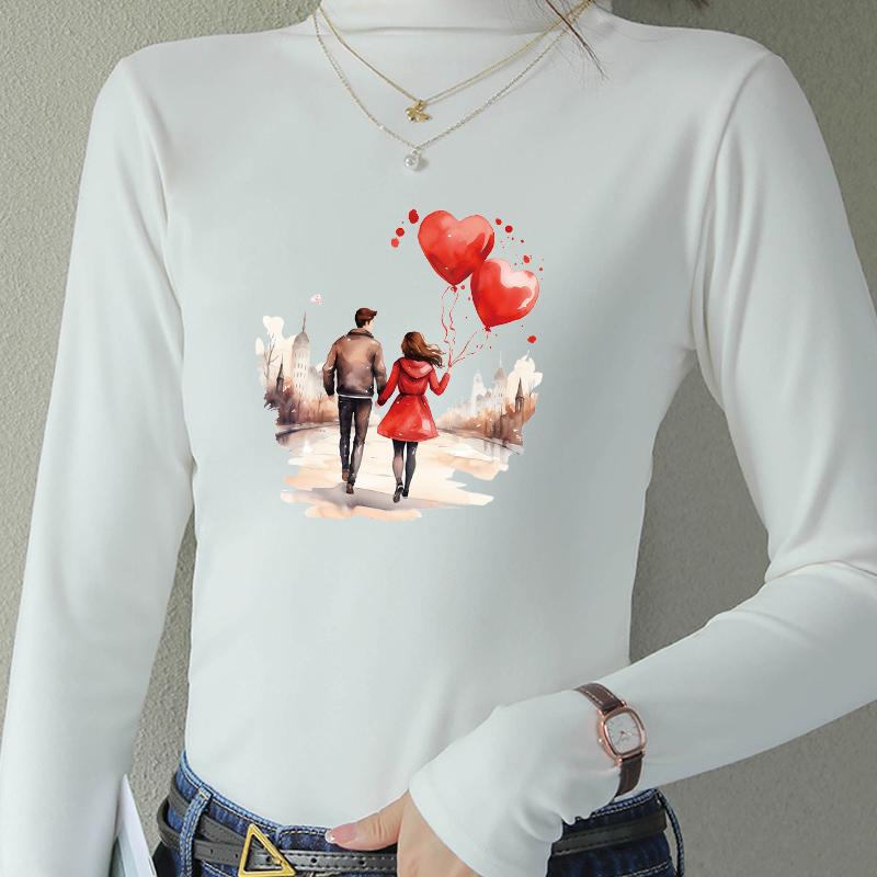 Patch On Clothes Lovers Romantic Balloon Parches Ropa Hoodies Diy Clothes Stickers Heat Press Appliqued T-Shirt Valentine Patch