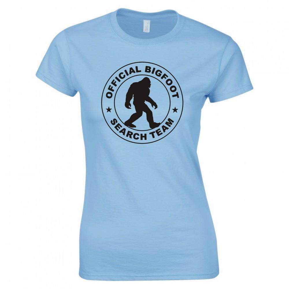 Funny Bigfoot Conspiracy Official Search Team Ladies Skinny Fit TShirt S