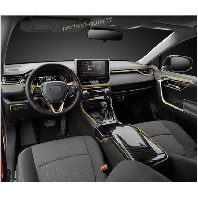 For Toyota RAV4 2019-2023 2024 Carbon Fiber Center Console AC Switch Knob Panel