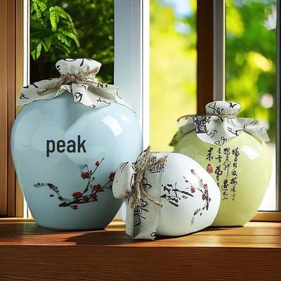 Sealed Ceramic Wine Bottle & Storage Jar with Lid (1-10 Jin)