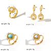 Geometric Titanium Steel Ring For Women With Zircon Stone Elegant Fashion Jewelry