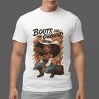 Cowgirl Boots On The Ground Graphic Tee Western Black Girl Trendy Aesthetic Top L