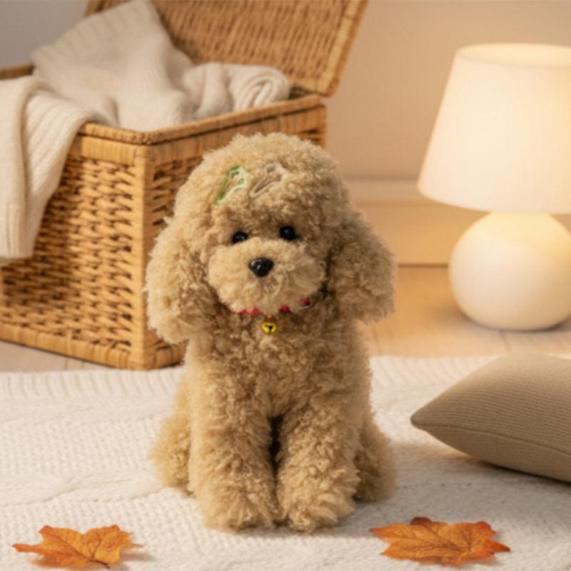 30cm 35cm 40cm Realistic Teddy Dog Lucky Simulation Dog Poodle Plush Toys Handmade Realistic Figure Toy Plush Stuffed Animals