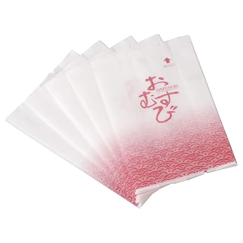 Shimomura Kikaku Onigiri Direct Wrap Onigiri Japanese Wave 50 Sheets in Microwave Easy to Absorbs with Lines and for Onigiri Sheet 31734 Film, Pack,