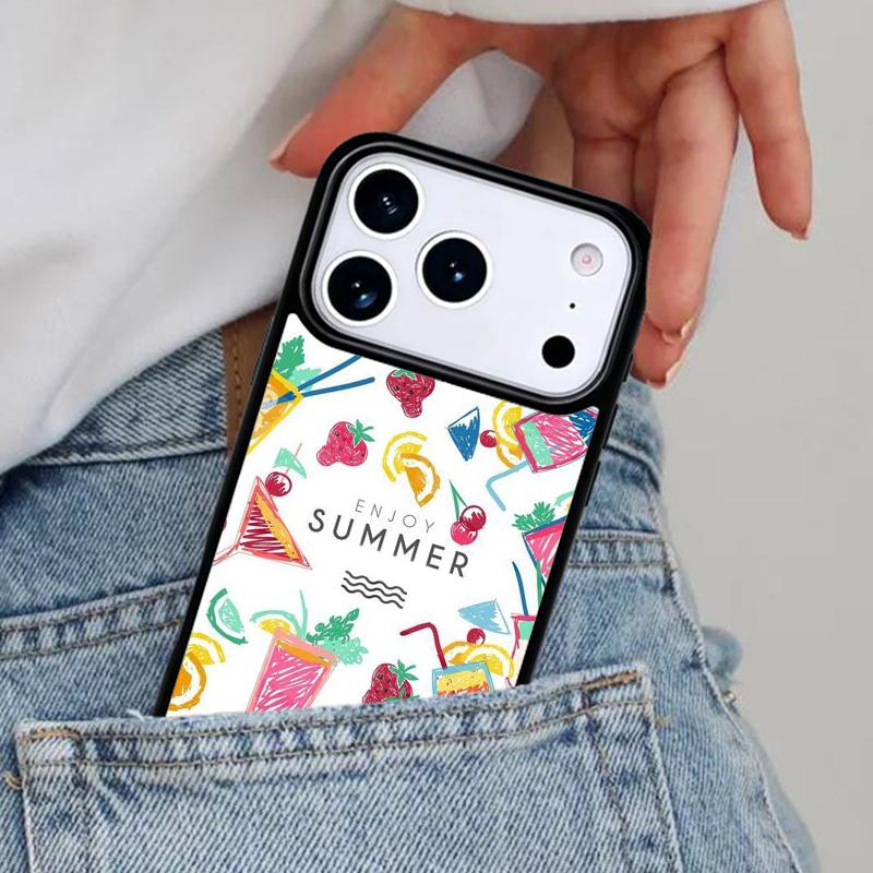 Love Summer Phone Case for iPhone 17ProMax 12 13 14 15 16e 17 Pro Max Plus Air Cover
