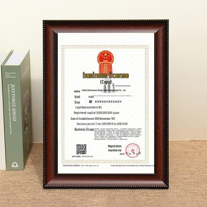 A3 Wall-Mount Certificate and Business License Frame