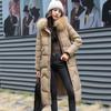 Womens Winter Jacket Warm Overcoat Slim Fur-Hooded Zipper Thicker Coat Outwear