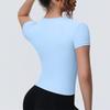 New-style Sports-inspired, Figure-hugging, Short-sleeved, Breathable Yoga T-shirt for Running, Training and Fitness – Women’s Top