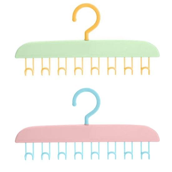 Clothes Drying Rack Easy Installation No Drilling Clothes Hanger Organizer with 8 Hooks Space Saving Closet Storage Rack