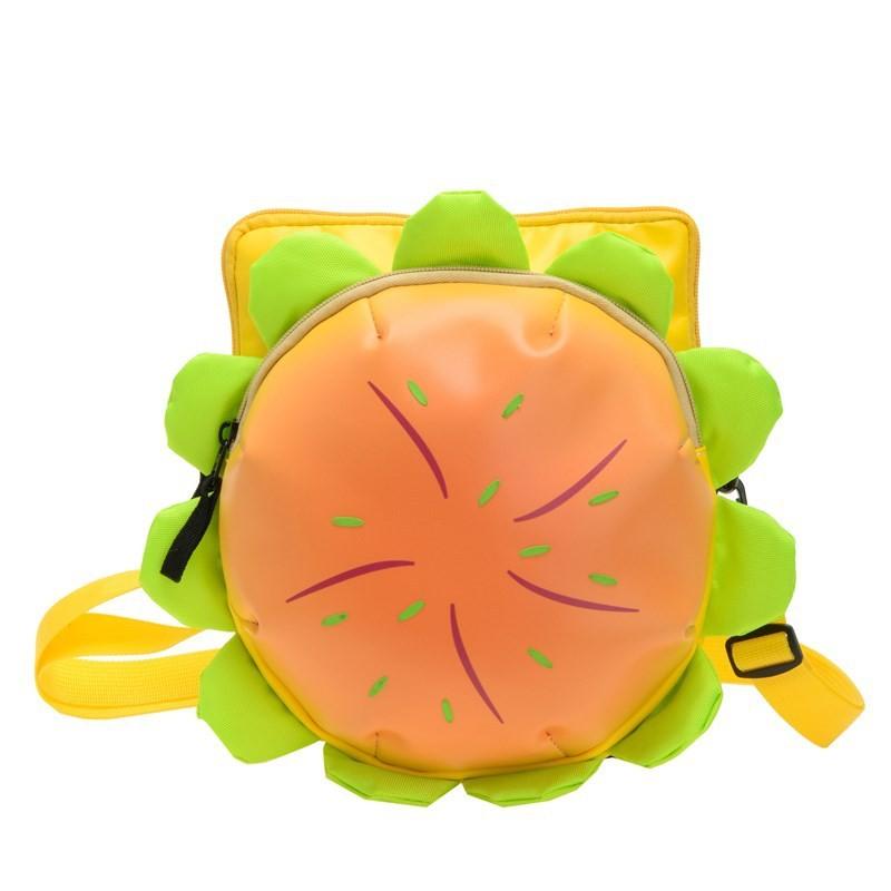 Cute Hamburger Cartoon Shoulder Bag Parent Child Backpack Daily School Travel