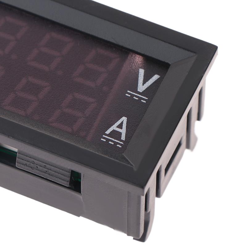 Mini digitální voltmetr ampérmetr DC 0-100V 50A Ampérmetr voltmetr proudový detektor tester 0,28" duální LED displej měřič + boční