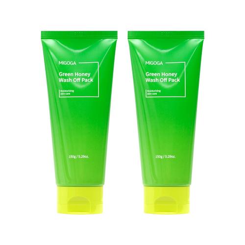 Migoga Green Honey Wash-Off Pack (Large Volume, 2-Pack) FREE